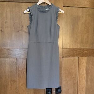 J. Crew Gray Ruffle Mini Dress